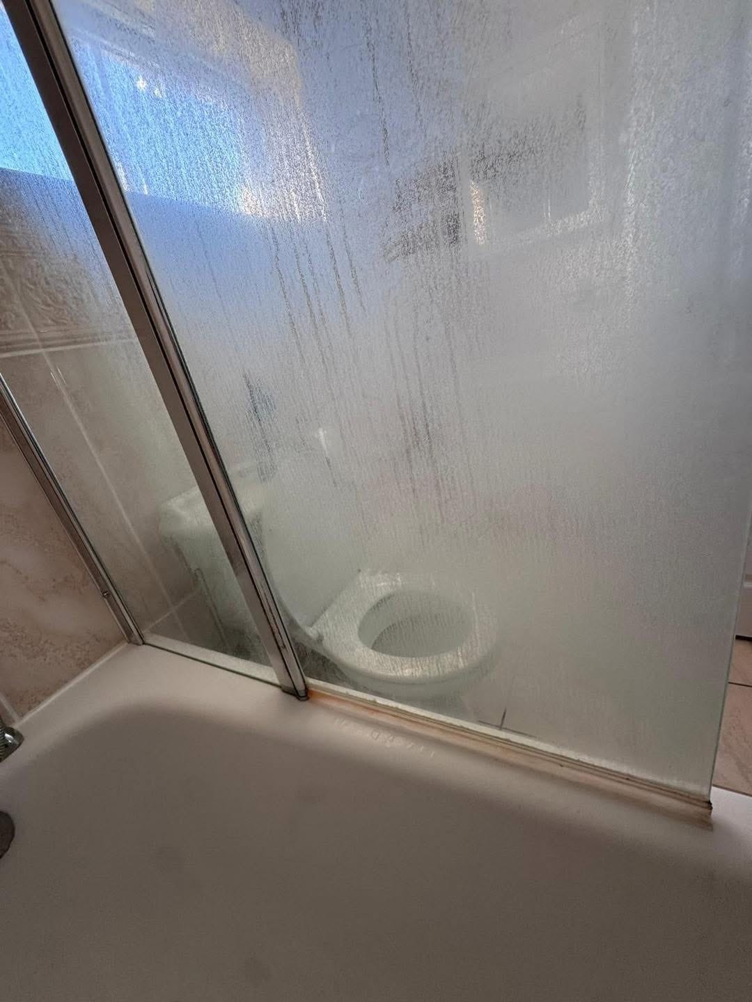 Bathroom tiles and surfaces before professional cleaning - Renova Cleaning Services